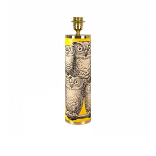 Base Lampada Cilindro Civette Giallo - Fornasetti