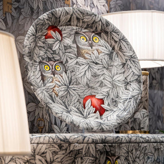 Vassoio Foglie e Civette Diametro 40 cm Exclusive CM70 - Fornasetti