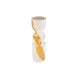 Porta Candela Il Letterato White/Gold - Ginori