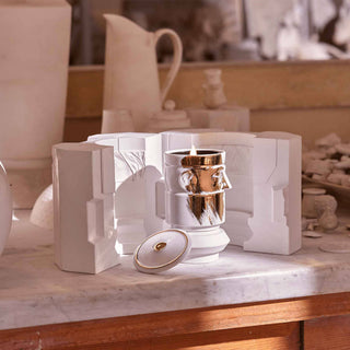 Porta Candela Il Seguace White/Gold - Ginori