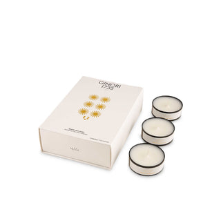 Set Tealight Candles White Jealousy Refill - Ginori